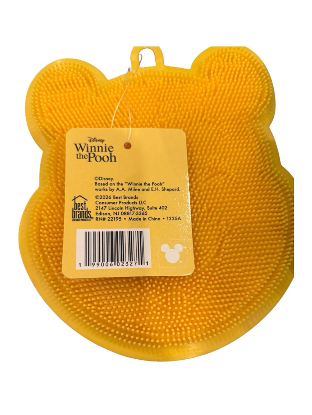 Winnie the Pooh Mint Bath Pouf + Yellow Silicone Scrubber - Picture 5 of 5